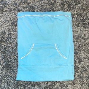 Light Blue Strapless Shirt